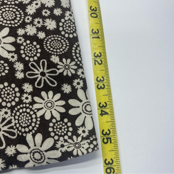 Christopher & Banks Vintage Linen Sleeveless Button Front Brown Floral Dress 10 - Picture 10 of 11